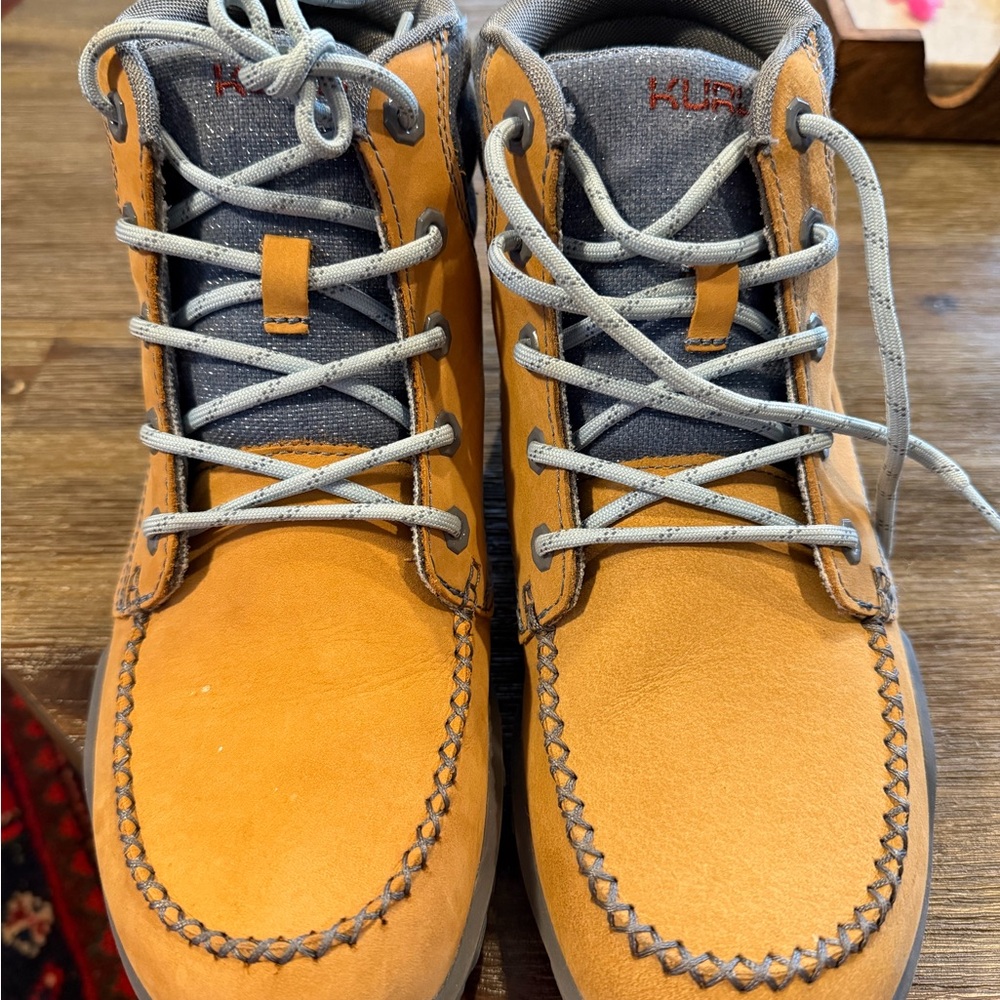 KURU Wheat and Light Blue Lace-Up Boots - Picture 3 of 6